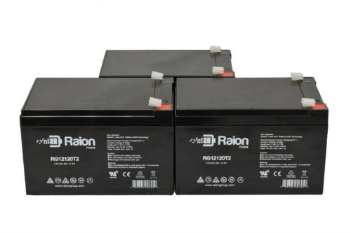 FirstPower FP12120 12V 12Ah Replacement Battery (3 Pack)