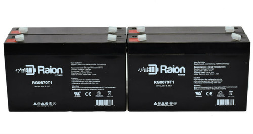 Power-Sonic PS-670 Replacement 6V 7Ah Battery (4 Pack)