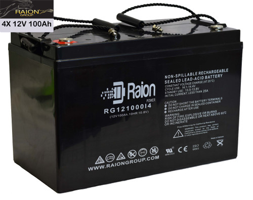 Alpha Technologies CFR 3000NT Replacement 12V 100Ah UPS Battery - 4 Pack