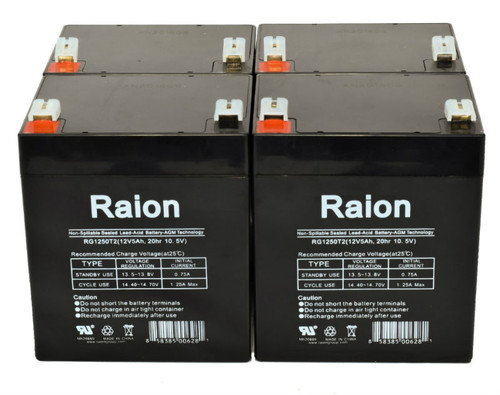 IZIP I150 12V 5Ah Replacement Battery (4 Pack)